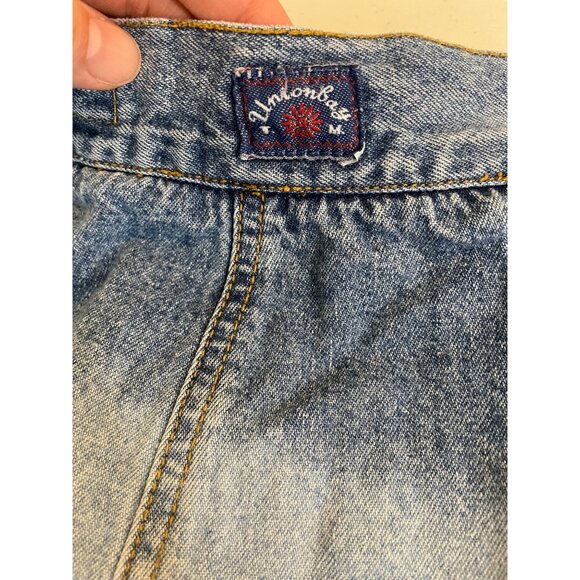 Vtg Y2K Union Bay Womens Button Up‎ Denim Mini Skirt Size 3 Twee Coquette Ombre - Picture 10 of 11